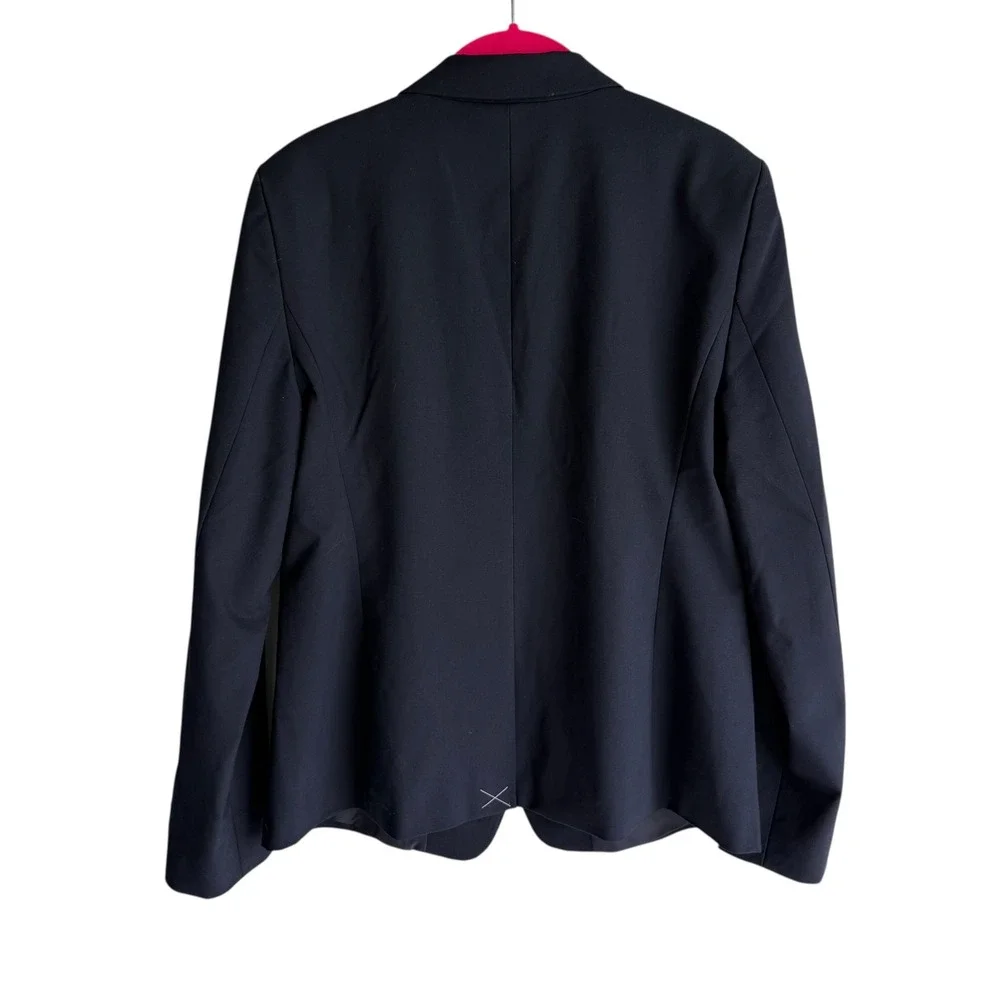 NWT ANN TAYLOR Factory Navy One Button Ladies Blazer, 8